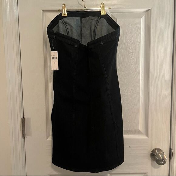 Anthropologie Denim Strapless Bodycon Dress NWT - Picture 9 of 13